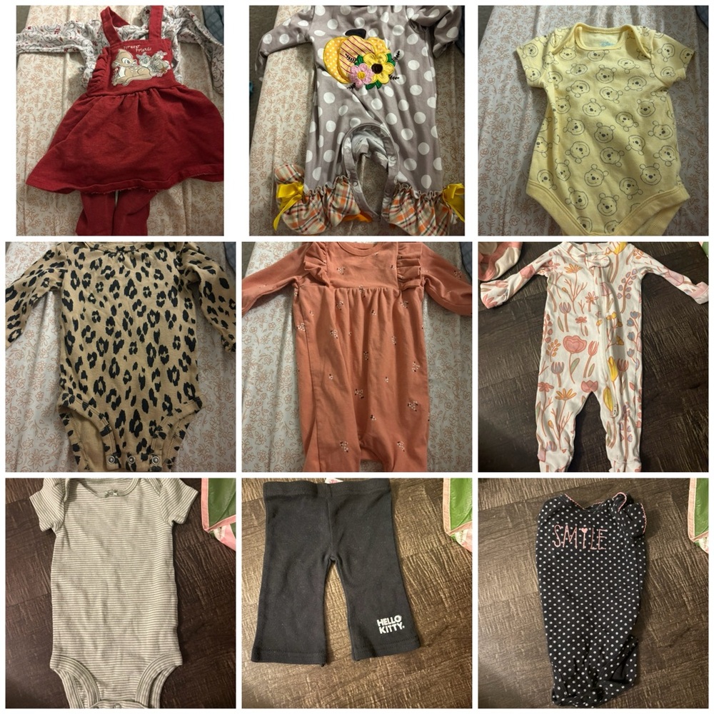 Baby Girl Clothes Bundle NB-3mos